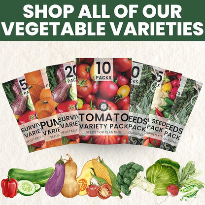 Leafy Greens Seeds | 10 Individual Packs | 2026 Season | Non-GMO | Lettuce, Kale, Spinach, Arugula & More! | for Planting Indoor & Outdoor | by Family Sown