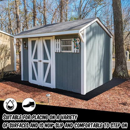 Haull Shed Floor Mat 4 x 7 ft Outdoor Waterproof Nonslip Durable Storage Sheds Protector Rug for Carport Patio Garage Garden Spring Summer Outdoor, Storage Shed Not Included
