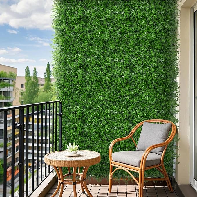 Grooy 60"x140"(58 SQFT) Artificial Hedge Grass Wall Roll Panels, Green Wall Panels, Plant Wall, Greenery Wall Backdrop, UV Protected Privacy Fence Screen for Outdoor Indoor Wedding Décor