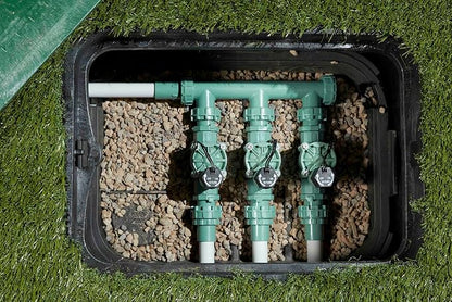 Orbit 53212 12" Standard Rectangular Sprinkler Valve Box, Black with Green Lid
