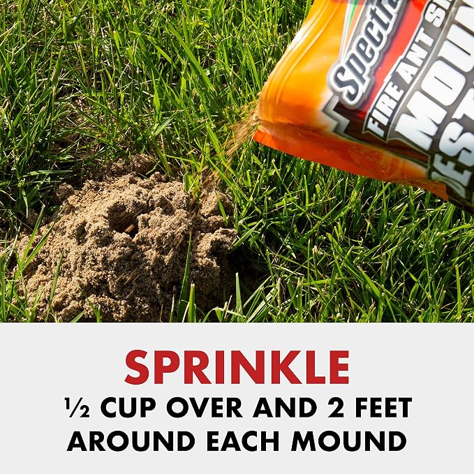 Spectracide Fire Ant Shield Mound Destroyer Granules, Destroys Fire Ant Mound, Kills Queen and Colony, 7 lb