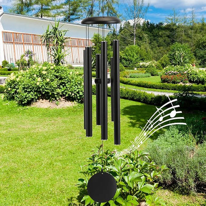 Mother's Day Large 40" Wind-Chimes-Outdoor-Deep-Tone, Soothing Melodic Tones Windchimes, Wind Chimes for Outside, Black Memorial Wind Chime Best Gift for Mom Women Grandma Neighbors