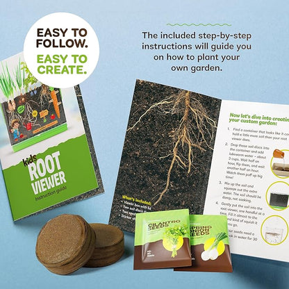 Dan&Darci Root Viewer Kit for Kids - Grow Your Own Plant for Boys & Girls Gifts - Science STEM Toy & Craft Growing Kits for Ages 4-8 Birthday Gifts for Boy, Girl 4, 5, 6, 7, 8, Year Old