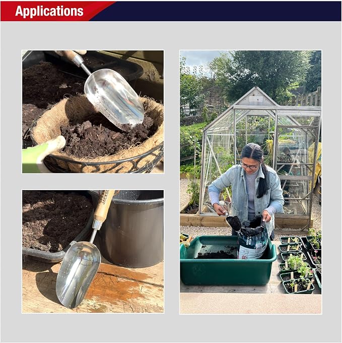 Spear & Jackson 5060SS Traditional Stainless Soil Scoop, 32.5 x 9 x 5 cm, Blue