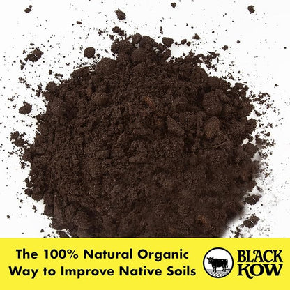 Black Kow Nitrogen Phosphate Composted Cow Manure Fertilizer for Soil, Flowers, Potted Plants, Raised Beds, and Compost Tea, (8 qt)