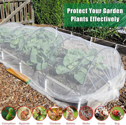 10 X 33 FT Garden Mesh Netting Pest Barrier for Raised Beds, Fruit Tree Netting for Cicadas, Bird Insect Nettings for Gardening, Blueberry Bush Strawberry Nettings Cover for Garden Protection