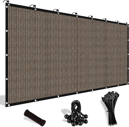 Shade&Beyond 90% Sun Shade Cloth with Grommets, 3' X 6' Pergola Shade Cover Canopy, Mesh Tarp Sun Screens for Patio, Outdoor, Garden, Backyard, Mocha