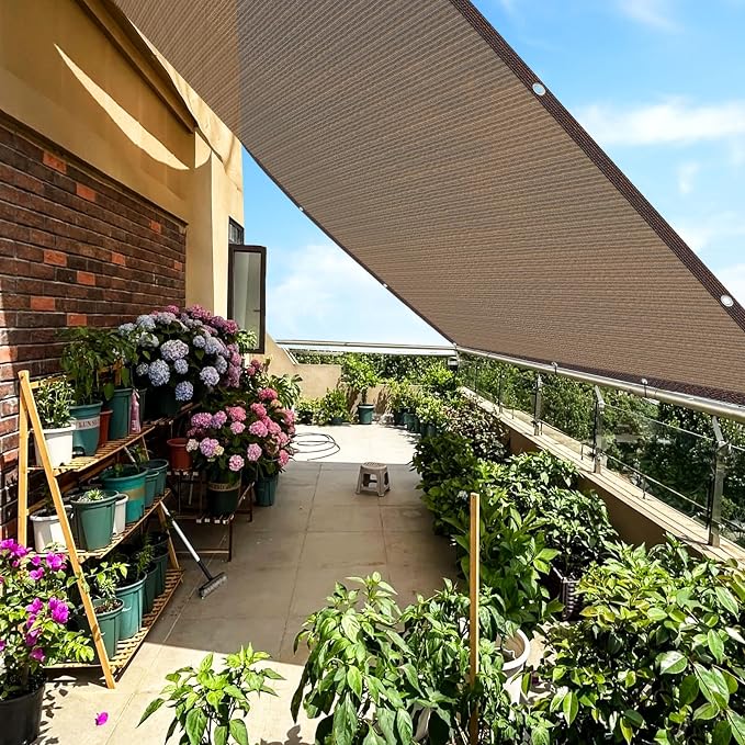 80% Sunblock Shade Cloth Net Resistant - 18x22Ft Garden Shade Mesh for Plant Cover, Greenhouse, Chicken Coop, Kennels, Tomatoes Plants