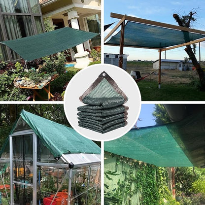 Shade Cloth, 20FT X 20FT 70% Green Outdoor Woven Sun Shade with Grommets, Durable Breathable Netting Shading Antifreezing for Patio, Garden, DIY Home, Plants Cover, Greenhouse, Dog Kennel
