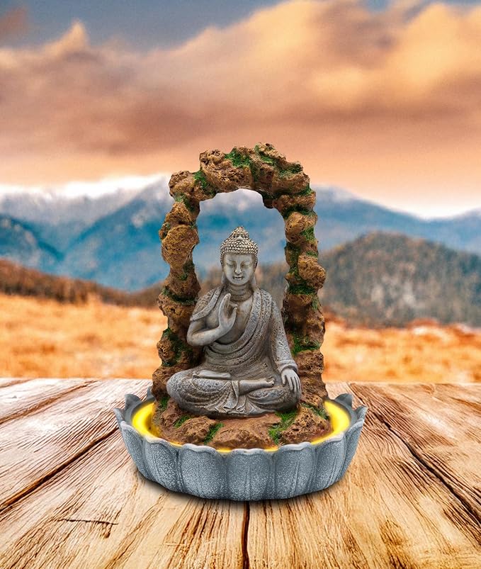 Buddha Outdoor Figurine Decor Lights, Artful Statues Figurine Solar Light, Gifts for Mom, Patio Balcony Terrace & Lawn Decor, Waterproof Decorative Year-Round Delight