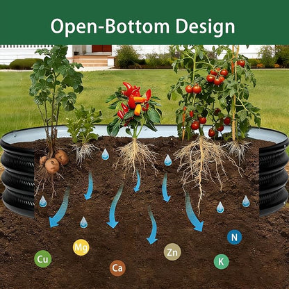 Gartist 8×4×1 ft Large Black Raised Garden Bed Planter, Easy Assembly Metal Garden Bed Outdoor for Vegetables, Flowers & Herbs