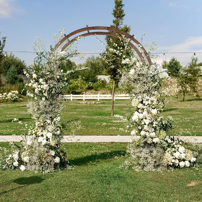 Outvita 7Ft Wooden Garden Arbor Arch, Wood Arbor Trellis, Pergola Archway for Wedding Ceremony Decoration Pergola Plant Climbing Rose Vines Lawn Courtyard Patio Reddish Brown
