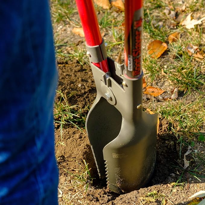 Root Slayer 23411 Post Hole Digger Garden Tool, Red