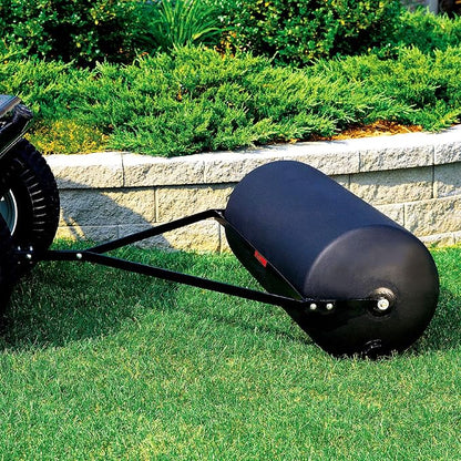 Brinly 42 Gallon 390 lb. Tow-Behind Poly Lawn Roller, 18 by 36" -Flat Black