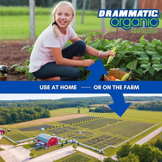 Drammatic® Organic™ Original Fertilizer 2-4-1, Hydrolyzed Liquid Fish Fertilizer for Vegetables, Flowers, and Fruits, 1 Quart (32 Ounces), OMRI Listed