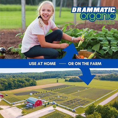 Drammatic® Organic™ Original Fertilizer 2-4-1, Hydrolyzed Liquid Fish Fertilizer for Vegetables, Flowers, and Fruits, 1 Quart (32 Ounces), OMRI Listed