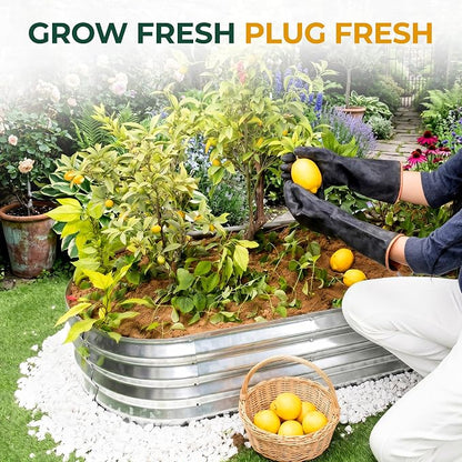 Utopia Home Galvanized Raised Garden Bed, 4x2x1 ft 2 Pack, Metal Planter Boxes Outdoor Gardening with Easy Assembly, Large Garden Bed for Vegetables, Fruits, Flowers, Silver