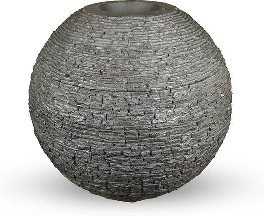 Aquascape Stacked Slate Sphere Water Fountain for Yard, Landscape, and Garden, Extremely Large, 78428