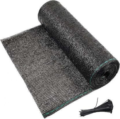 Artpuch 50% Black Garden Shade Cloth Roll for Plants, Sun Shade Cover Fabric Roll with UV Block Shades Netting Mesh Privacy Fence Screen for Greenhouse, Backyard, Patio, 8' x 100 FT