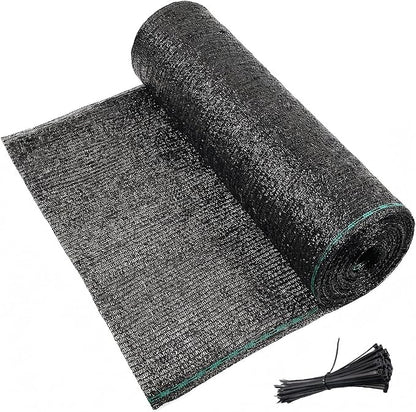 Artpuch 50% Black Garden Shade Cloth Roll for Plants, Sun Shade Cover Fabric Roll with UV Block Shades Netting Mesh Privacy Fence Screen for Greenhouse, Backyard, Patio, 5'10" x 100 FT
