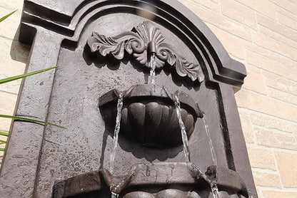 Kenroy Home San Pablo Indoor/ Outdoor Wall Fountain with Bronze Finish, Classic Style, 35" Height, 9" Width, 19.5" Depth