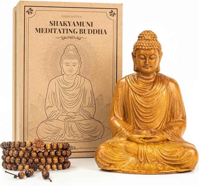 Buddha Statues for Home Decor, Meditation Accessories, Zen Decor, Spiritual Decor, Small Buddha Statue, Yoga Gift for Women and Men, Religious Statues Indoor