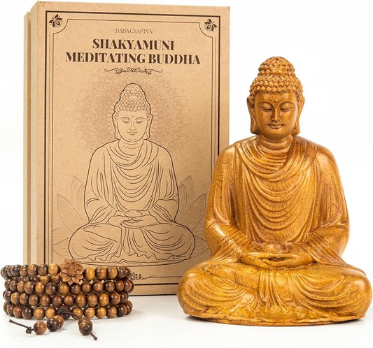 Buddha Statues for Home Decor, Meditation Accessories, Zen Decor, Spiritual Decor, Small Buddha Statue, Yoga Gift for Women and Men, Religious Statues Indoor
