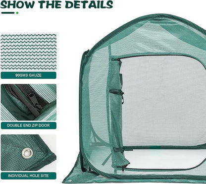 UV-Resistant Durable Pop Up Plant Covers & Garden Mesh Netting - Protective Bird Netting for Tomato & Crop Protection, Portable Pop-Up Mesh Plant Covers for Raised Beds