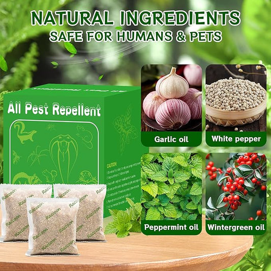 12pack Skunk Repellent Outdoor – Keep Skunk Out of Yard & Garden, Natural Peppermint Oil Skunk Deterrent, Long-Lasting Animal Repellent Granules, Safe for Pets & Plants