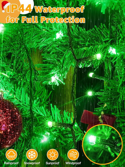 BrightChristmas 500 LED 164 FT Christmas Lights, Waterproof Outdoor String Lights with Remote and Timer, Christmas Tree Lights with 8 Modes Dimmable, Fairy Lights for Holiday Decor (Green)