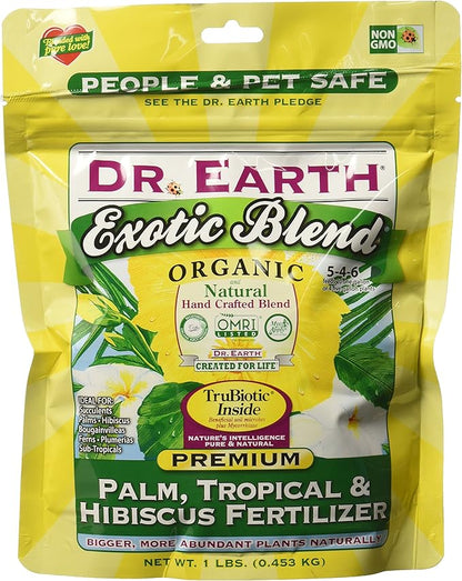 Dr. Earth 749688750646 75064 1 lb 5-4-6 MINIS Exotic Blend Palm, Tropical and Hibis, 1