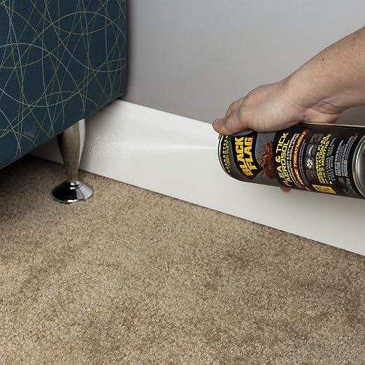 Black Flag Flea & Tick Killer for Upholstery & Pet Bedding Aerosol, 16-Ounce
