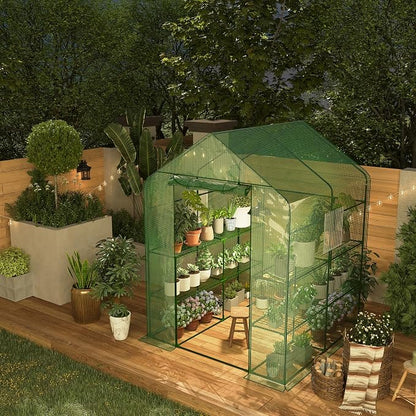 Portable Greenhouse, 57 x 57 x 76'' Greenhouses for Outdoors, Durable Small Green House Kit, Thicken PE Cover, Walk in Green Houses for Indoor Backyard Outside