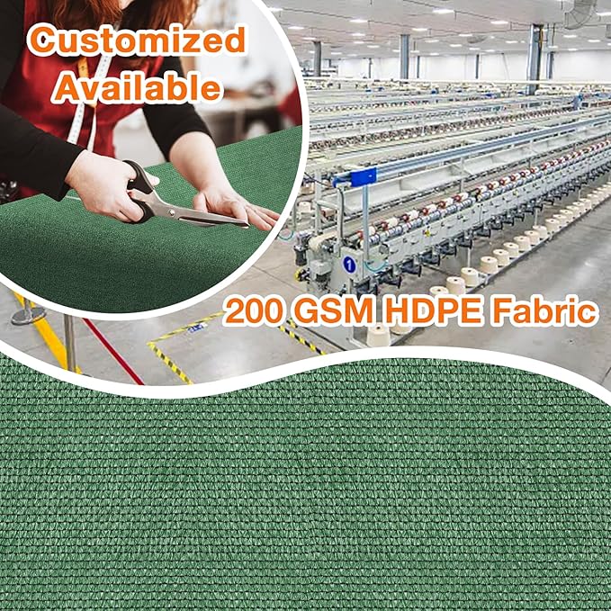 Artpuch Outdoor Pergola Shade Cover 10' X 10' Sun Shade Cloth with Grommets, 90% UV Protection Canopy Patio Privacy Screen (Customized Available) GN107, Green