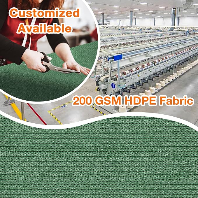 Artpuch Outdoor Pergola Shade Cover 6' X 16' Sun Shade Cloth with Grommets, 90% UV Protection Canopy Patio Privacy Screen (Customized Available) GN107, Green