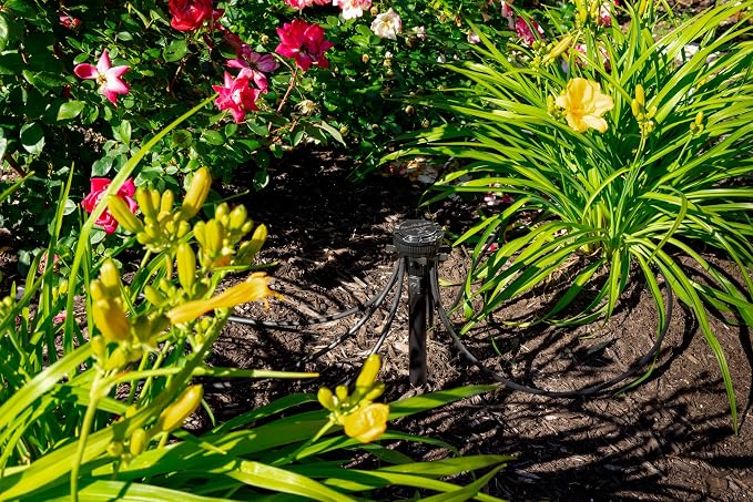 Rain Bird MANIFPRPS2 Drip Irrigation 9-Port Manifold, 25 PSI Pressure Regulating, Adjustable Flow and ON/Off