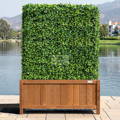 NatraHedge Hampton Classic Wooden Planter Box (44"" Lx15 Wx15 H) Brown | (Brown) Indoor and Outdoor Rectangular Garden Use for Patio Yard Greenhouse Vegatable Flowers and Herb | Weather Resistant