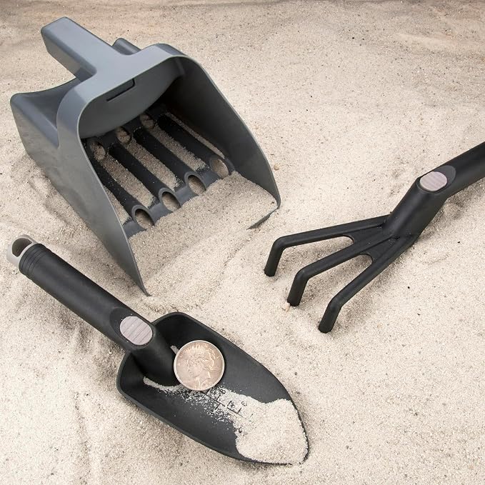 Barska AF12270 Sifter, Shovel, and Rake Set for Camping, Gardening, Metal Detecting
