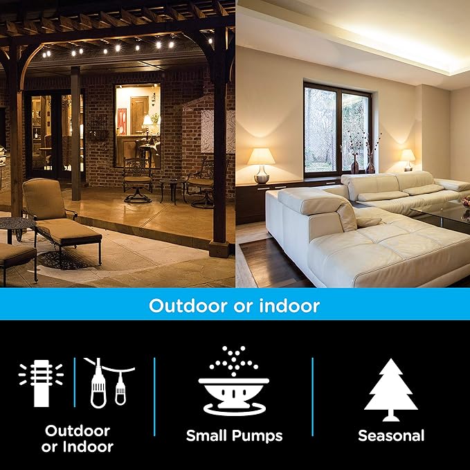 myTouchSmart Indoor/Outdoor Plug-in Digital Timer, One Grounded Outlet, Two Easy-to-Set Custom Daily On/Off Times, Weather Resistant, Ideal for Small Pumps and Seasonal Lighting, 36027