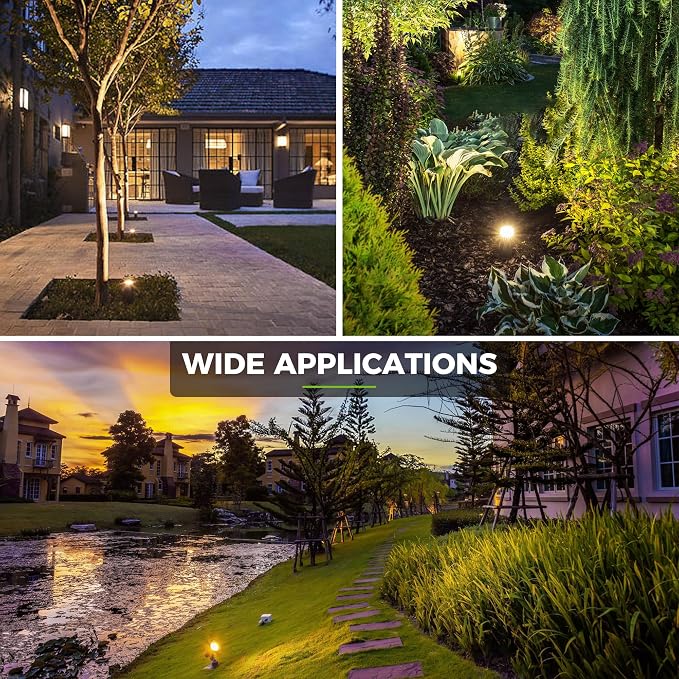 L LOHAS LED Dusk to Dawn Plug in Spot Lights Outdoor, Warm White, 1 Pack | Dusk to Dawn Sensor, 5W 120V 450LM, 9.84-ft Cord, IP66 Waterproof, UL Listed Pathway Garden Outside Lights