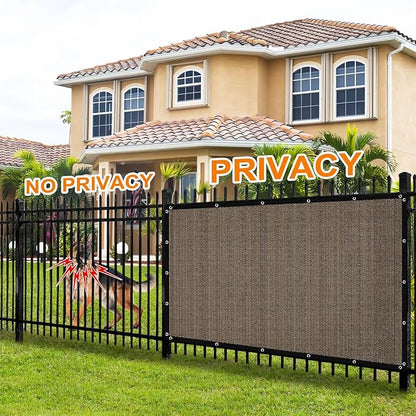 Artpuch 90% Sun Shade Cloth, 8 x 16 FT Pergola Shade Cover Canopy with Grommets, Sun Screen Fabric Tarp for Patio, Outdoor, Garden, Backyard, Mocha