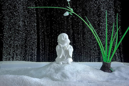 Carefree Fish Buddha Statue Minimalist Sandstone Buda Ornament Monk Figurine Zen Decor Bring Home a Ray of Sunshine