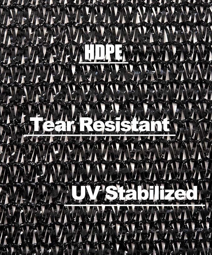 70% Black Sun Shade Cloth 8FT x 10FT, Outdoor Shade Netting with Grommets | UV Sunblock Fabric for Garden, Plants Cover, Greenhouse, Pergola, Patio, Porch & Chicken Coop,Tomatoes
