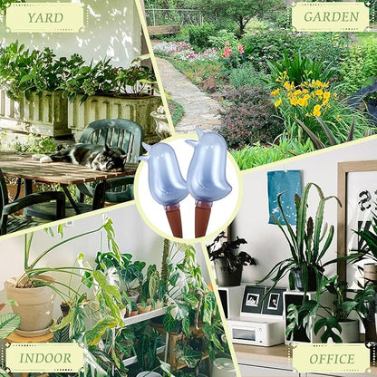 4 Pack Self Watering Spikes, Indoor Plant Watering Globes, Bird Shape Automatic Irrigation Spikes,Plant Watering Devices（Blue）