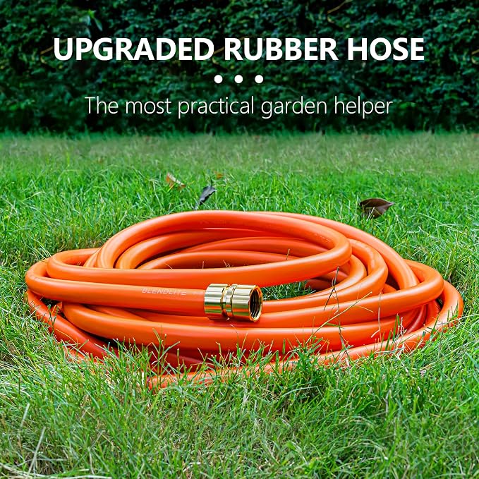 Garden Hose 100ft x 5/8", Custom Length, -40°F to 150°F, All-weather, NO Kink, Flexible, 600 Burst PSI, Leakproof Water Hose with Additional Customizable Solid GHT Fittings