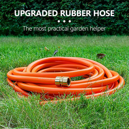 Garden Hose 100ft x 5/8", Custom Length, -40°F to 150°F, All-weather, NO Kink, Flexible, 600 Burst PSI, Leakproof Water Hose with Additional Customizable Solid GHT Fittings