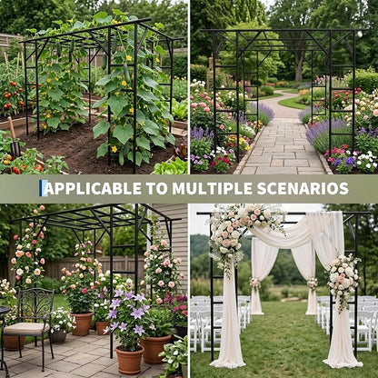 Large Grape Vine & Cucumber Trellis, 11FT Large Outdoor Garden Arch Trellis, Outdoor Plant Stand