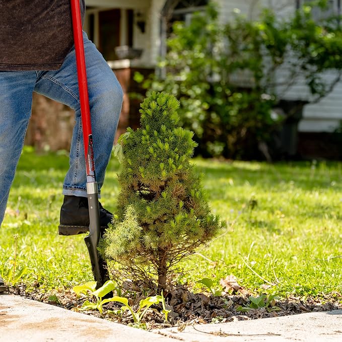 Root Slayer 22911 XL Drain Spade for Trenching & Landscaping, Red