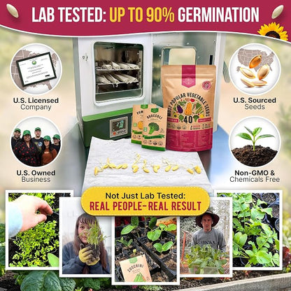 Organo Republic 40 Vegetable Seeds Variety Pack - 26000 Non GMO Heirloom Seeds for Planting Vegetables & Fruits in Bulk Individual Seed Packets, Home Garden Seeds for Hydroponic, Indoor & Outdoors