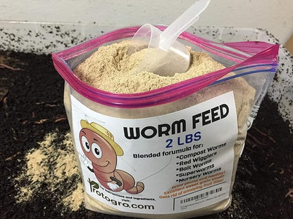 NightCrawlers, Superworms, Red Wigglers, Compost & Bait Worm Food, 2 Lbs (2 Lbs)